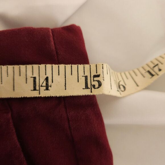 J Crew Womens 2 30x26 Red Burgundy Straight Leg Mercantile Ankle Cropped Pants - Picture 7 of 9